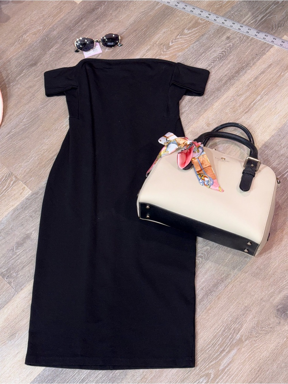 Windsor Black One-Shoulder Midi Bodycon Dress